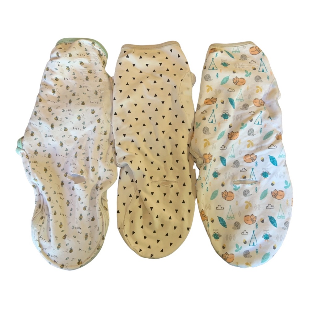 *SOLD* Set of 3 SwaddleMe Velcro Swaddles small/medium - Picture 2 of 5